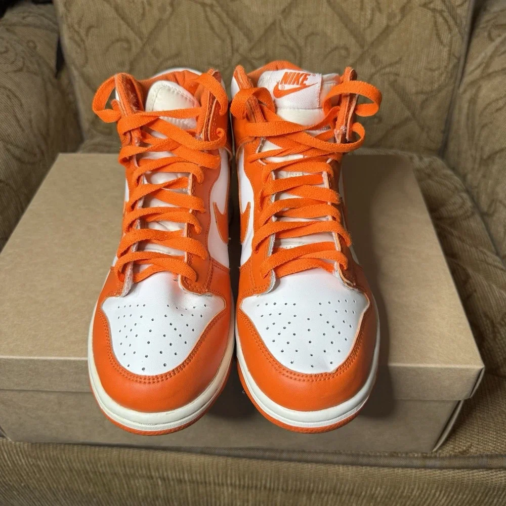 Nike Dunk High SP Syracuse 2021 7Y 8.5W‎ GS DB2179-100 Blaze Orange